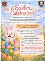 Cranston Parks and Recreation: Easter Celebration - March 28, 2026